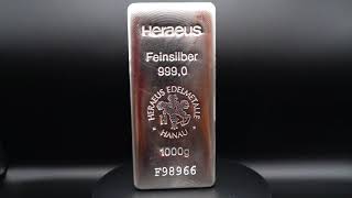 Heraeus 1kg amp 10oz Silver Bars [upl. by Suivatco]