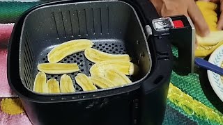 Banana frita na Airfryer com canela [upl. by Ordnassela]