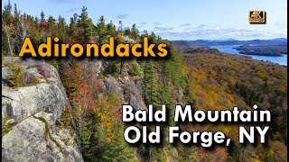 Stunning Fall Colors at Bald Mountain Adirondacks  Hiking amp 4K Drone Views [upl. by Jacquenette]