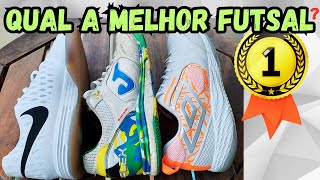 MELHORES CHUTEIRAS DE FUTSAL HOJE NIKE LUNAR GATO 2 JOMA TOP FLEX REBOUND OU UMBRO PRO 5 BUMP❓🏆👀 [upl. by Florri]