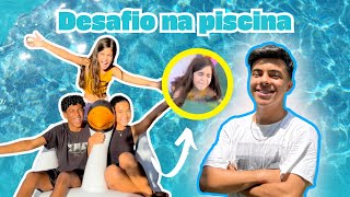 Desafio na piscina  Estevão Filipe  Feat Irmãs Pina e Gabriel  olha o que aconteceu [upl. by Llien]