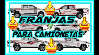 🤩6 MODELOS DE FRANJAS PARA CAMIONETAS 🛻DISEÑOS EDITABLES GRATIS😱 [upl. by Colinson183]