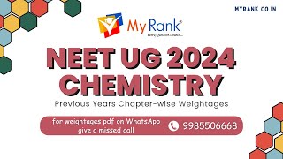 NEET UG Chemistry 2023 2022 2021 and 2020 Chapter wise Weightage Analysis [upl. by Dobbins39]