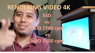 Edit Video  Rendering Pakai Disk Storage Mana SSD vs HDD [upl. by Yecats]