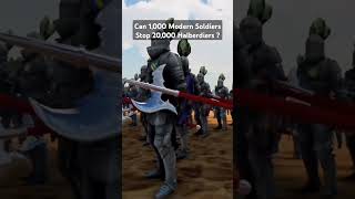 1k modern soldiers vs 20k halberdiers uebs2 uebs gaming [upl. by Anawak]