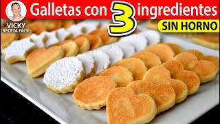 GALLETAS CON 3 INGREDIENTES SIN HORNO [upl. by Ahsrav]