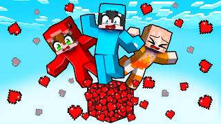 Atrapados en Un SOLO Bloque de CORAZÓN en Minecraft [upl. by Vitkun]