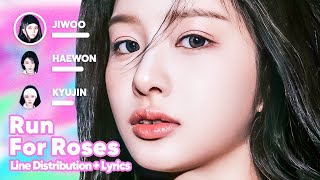 NMIXX  Run For Roses Line Distribution  Lyrics Karaoke PATREON REQUESTED [upl. by Laszlo]