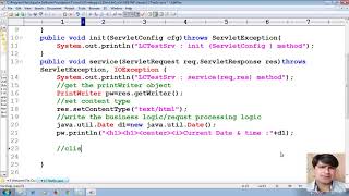 56 Implementation of servlet life cycle methods first request Adv Java Servlet Programming Tutoria [upl. by Atnomed956]