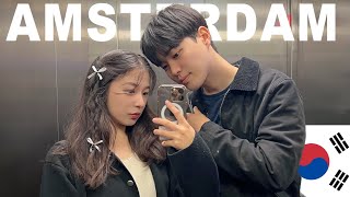 Our Trip to AMSTERDAM  Food amp Travel Vlog Long Distance Couple Korean amp Danish [upl. by Cahra]