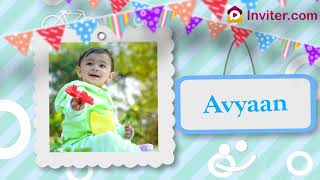 Latest Mundan Ceremony  Kids Mundan Ceremony Invitation Video  Invitercom [upl. by Llejk]