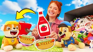 Spielzeug Video für Kinder mit der Paw Patrol und Irene Wir suchen Ketchup [upl. by Asi]