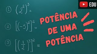 Potência de uma Potência  Propriedades das Potências  Professora Angela [upl. by Emyle]