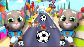 Talking Tom Gold Run  FOOTBALL TOM PLAY  GAMEFUN MOBILE [upl. by Eniarrol]