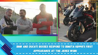 Bmw and Ducati Bosses Respond to Bimota KB998s First Appearance at the Jerez WSBK Test [upl. by Ellenig]