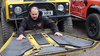 Bonnet Insulation Land Rover Defender [upl. by Friedly647]