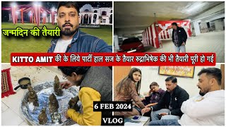 KITTO AMIT की के लिये पार्टी हाल सज के तैयार रुद्राभिषेक की भी तैयारी पूरी हो गईVLOG1945 [upl. by Annaehr711]