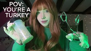 Seasoning and Cooking You Like a Turkey ASMR  Tapping Spice Shaking Hand Movements Whispering [upl. by Maurise963]