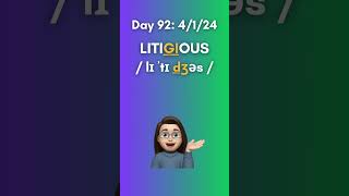 Word of the Day LITIGIOUS englishvocabulary listeningpractice englishpronunciationminilesson [upl. by Court549]