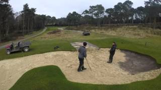 Parkstone Golf Club  7th bunker sanding [upl. by Etom]