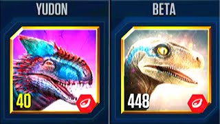 YUDON VS BETA  JURASSIC WORLD THE GAME [upl. by Haymes226]