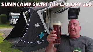 SUNNCAMP SWIFT AIR CANOPY 260  First time use [upl. by Murat]