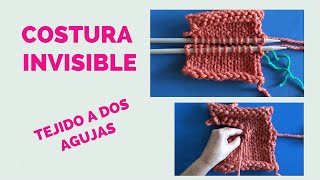 COSTURA INVISIBLE para unir tejido  A DOS AGUJASðŸ¥¢ [upl. by Noedig253]