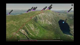 Coire Garbhlach and Sgor Gaoith 3D flythrough [upl. by Erund]