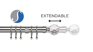 Speedy Products Extendable Curtain Pole Fixing Instructions [upl. by Ehrman]