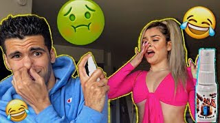 EXTREME FART PRANK ON GIRLFRIEND SHE STORMS OUT [upl. by Stringer]