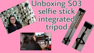 Unboxing S03 selfie stick integrated tripod  RorokidsTV [upl. by Gery391]