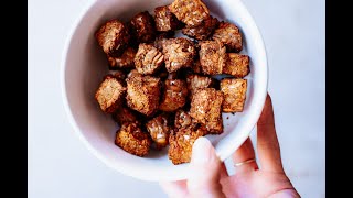 Crispy Air Fryer Tempeh GlutenFree  Vegan [upl. by Tiraj]