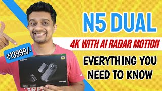 DDPAI N5 Dual 4K Dashcam REVIEW ₹13999  AI Radar Motion Detection  GPS  Built in eMMC Storage [upl. by Eltsirc]