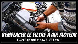 Opel Astra H 19L CDTI  Filtre à air moteur [upl. by Zellner871]