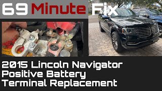 2015 Lincoln Navigator Positive Battery Terminal Replacement [upl. by Zoarah950]