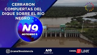 CERRARON COMPUERTAS DEL DIQUE SOBRE EL RÍO NEGRO  NOTICIERO 9 [upl. by Sokairyk]