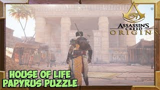 Assassins Creed Origins House of Life Papyrus Location [upl. by Nonnad]