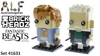 Lego Fantastic Beasts Brickheadz 41631 Newt Scamander amp Gellert Grindelwald  Lego Speed Build Revie [upl. by Tsepmet897]