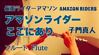 【仮面ライダーアマゾン】アマゾンライダーここにあり子門真人【フルートで演奏してみた】MASKED RIDER AMAZON 1974年 [upl. by Eimaj]