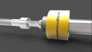 Rotary Broaching Illustration in a Lathe  By Polygon Solutions [upl. by Oinoitna444]