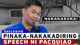 Ang Pinakanakakadiring Speech ni Manny Pacman Pacquiao [upl. by Dorothi]