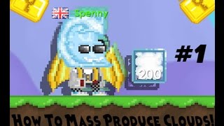 Growtopia  Mass Production Guide CLOUDS  1  FAST WLS [upl. by Rosalie257]