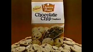 1984 Duncan Hines Chocolate Chip Cookies Commercial [upl. by Ahcas686]