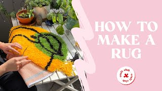 How to Latch Hook for Beginners Making a Latch Hook Rug [upl. by Airdni]