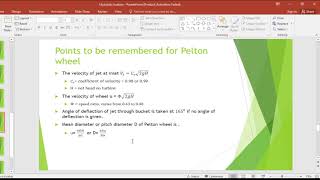 13 Pelton turbine design and calculations [upl. by Aicekan]