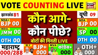 🟢Counting of Votes Live Maharashtra  Jharkhand Election Results Live  UP BY Election Results [upl. by Adnawt357]