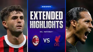 AC Milan vs Liverpool Extended Highlights  UCL League Phase MD 1  CBS Sports Golazo [upl. by Nodnart427]