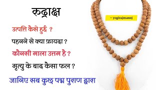 रुद्राक्ष की शास्त्रीय महिमा l पद्मपुराण द्वारा । by yogirajmanoj [upl. by Gaskin683]