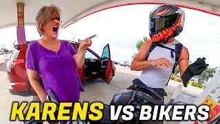 CRAZY KARENS vs BIKERS  EPIC amp CRAZY MOTORCYCLE MOMENTS 2024 29 [upl. by Cinamod]