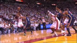 LeBron James and Danny Granger Kerfuffle with LeBron Elbow Game 2 Pacers Heat [upl. by Helyn]